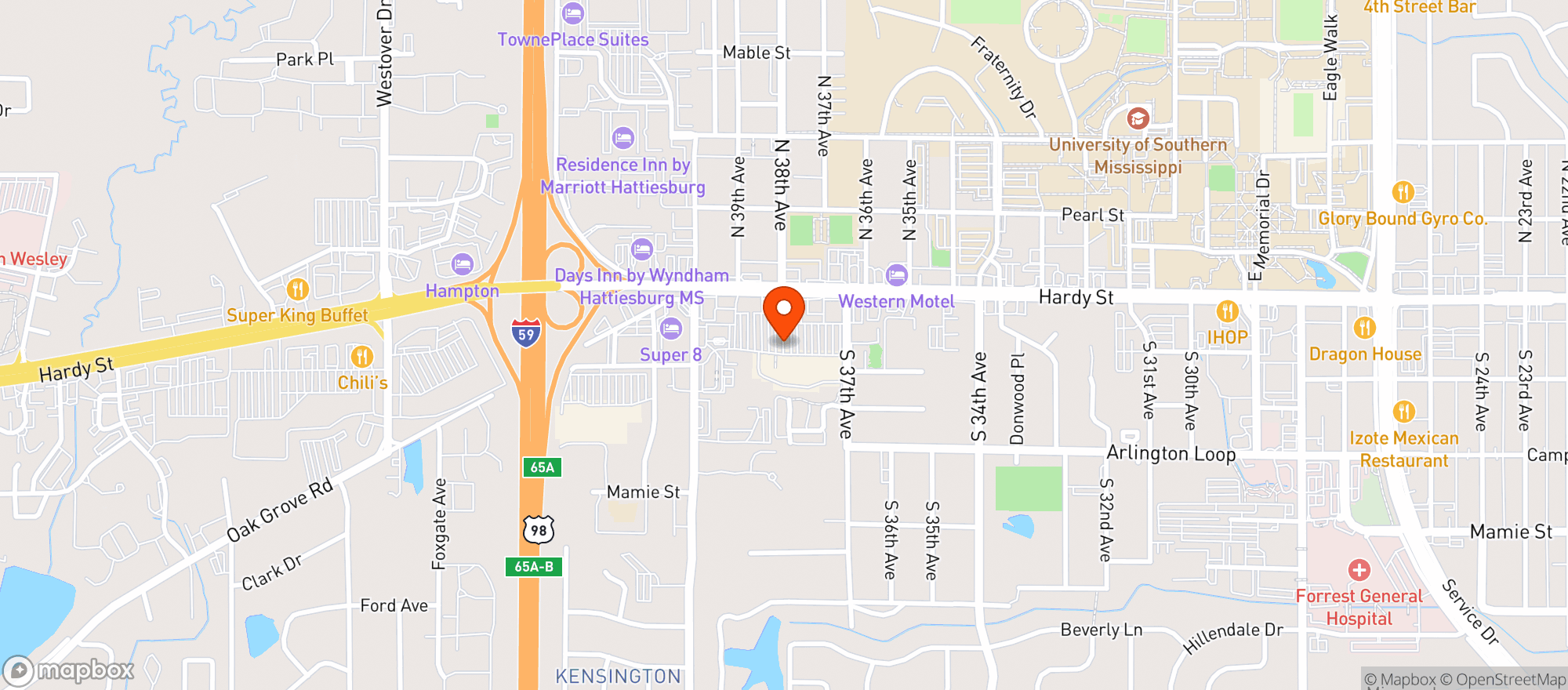 Map showing Corner Market