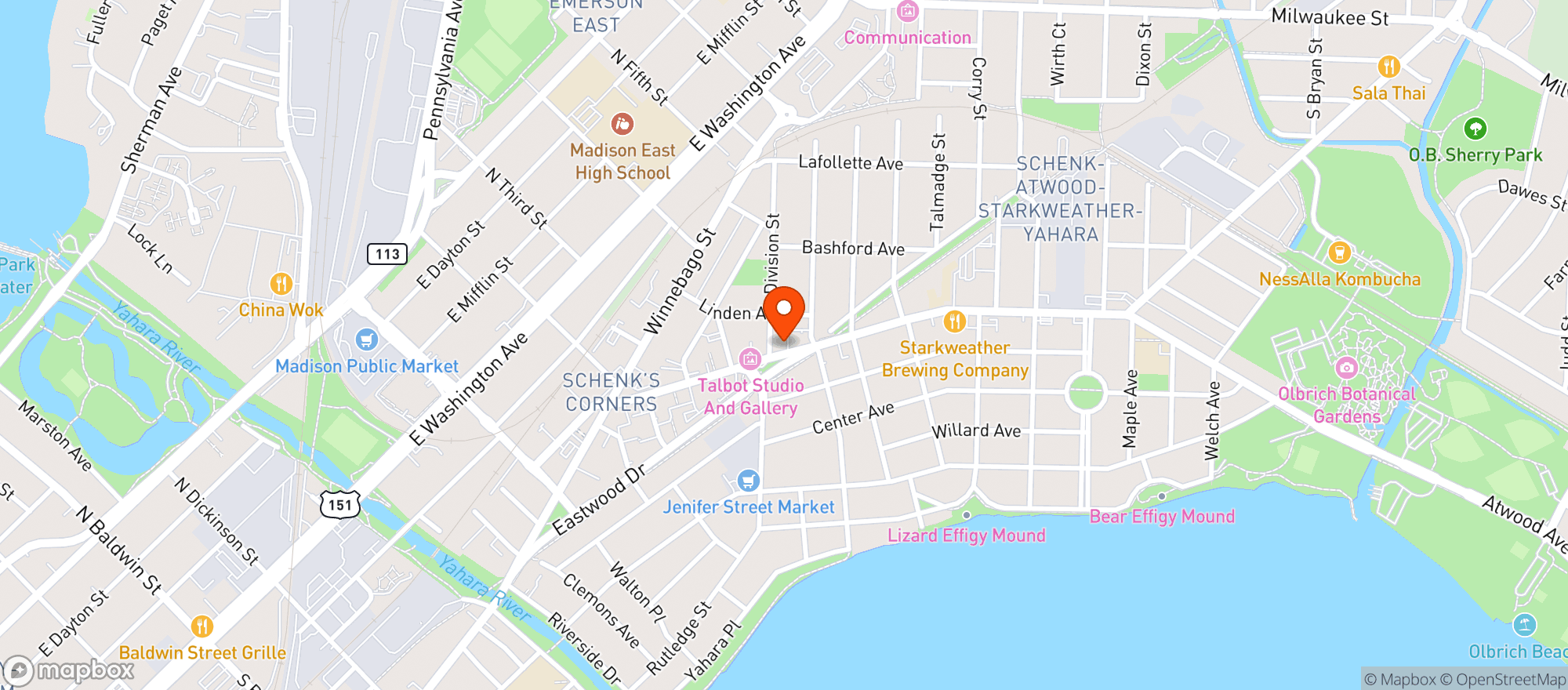 Map showing Wilsons Bar