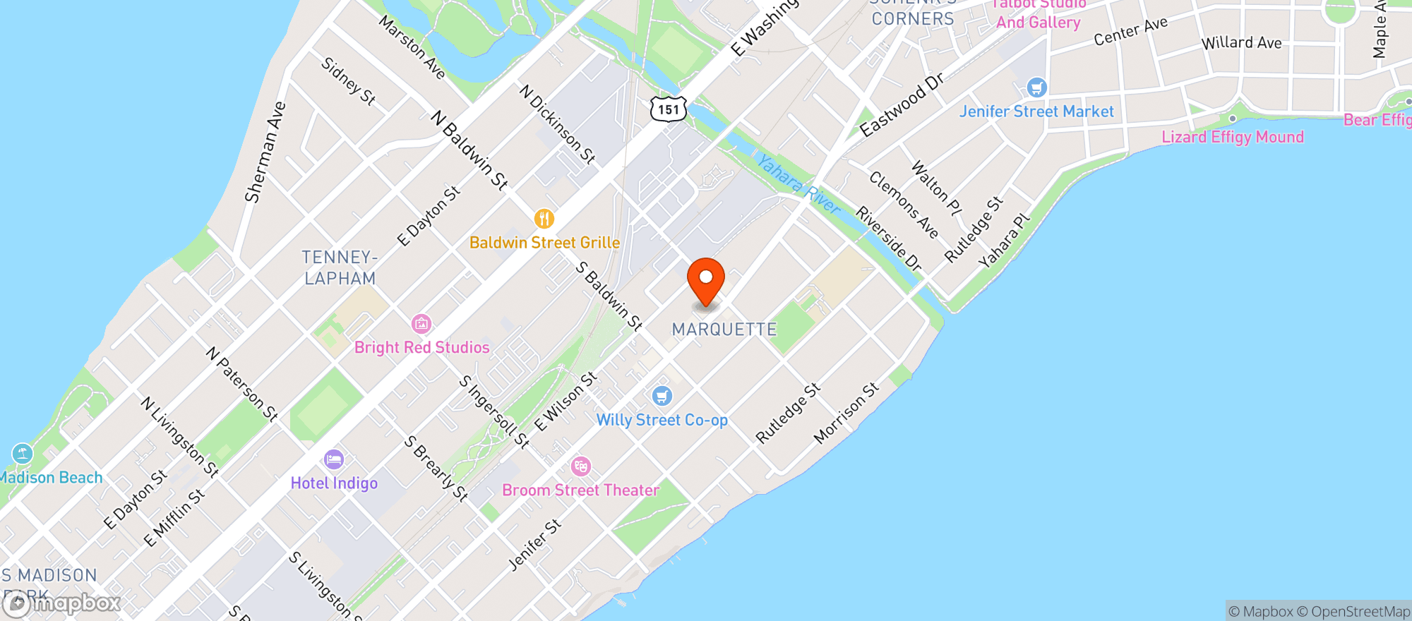 Map showing GRAMPAS PIZZERIA
