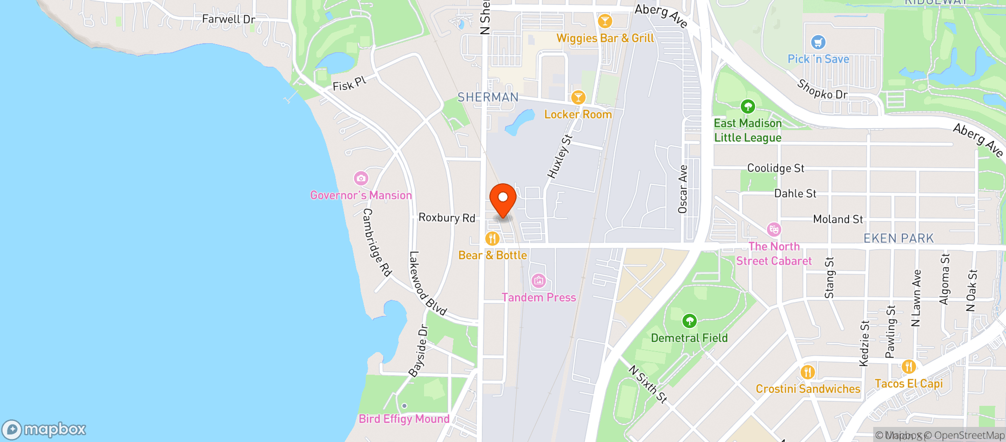 Map showing Vic Pierce Liquor