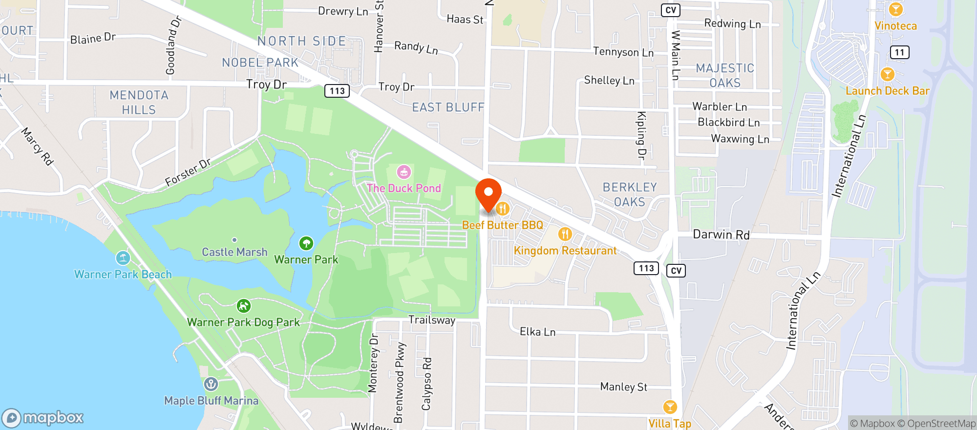 Map showing Willy Street Grocery Coop
