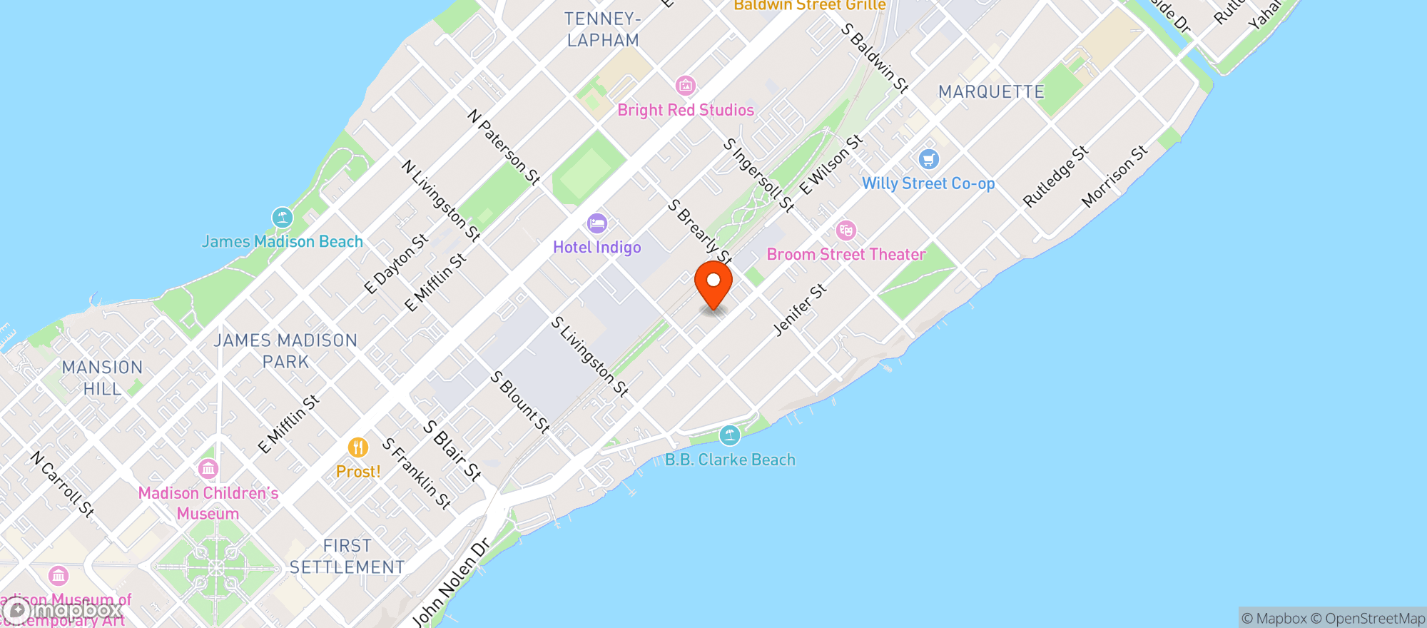 Map showing I/O ARCADE BAR