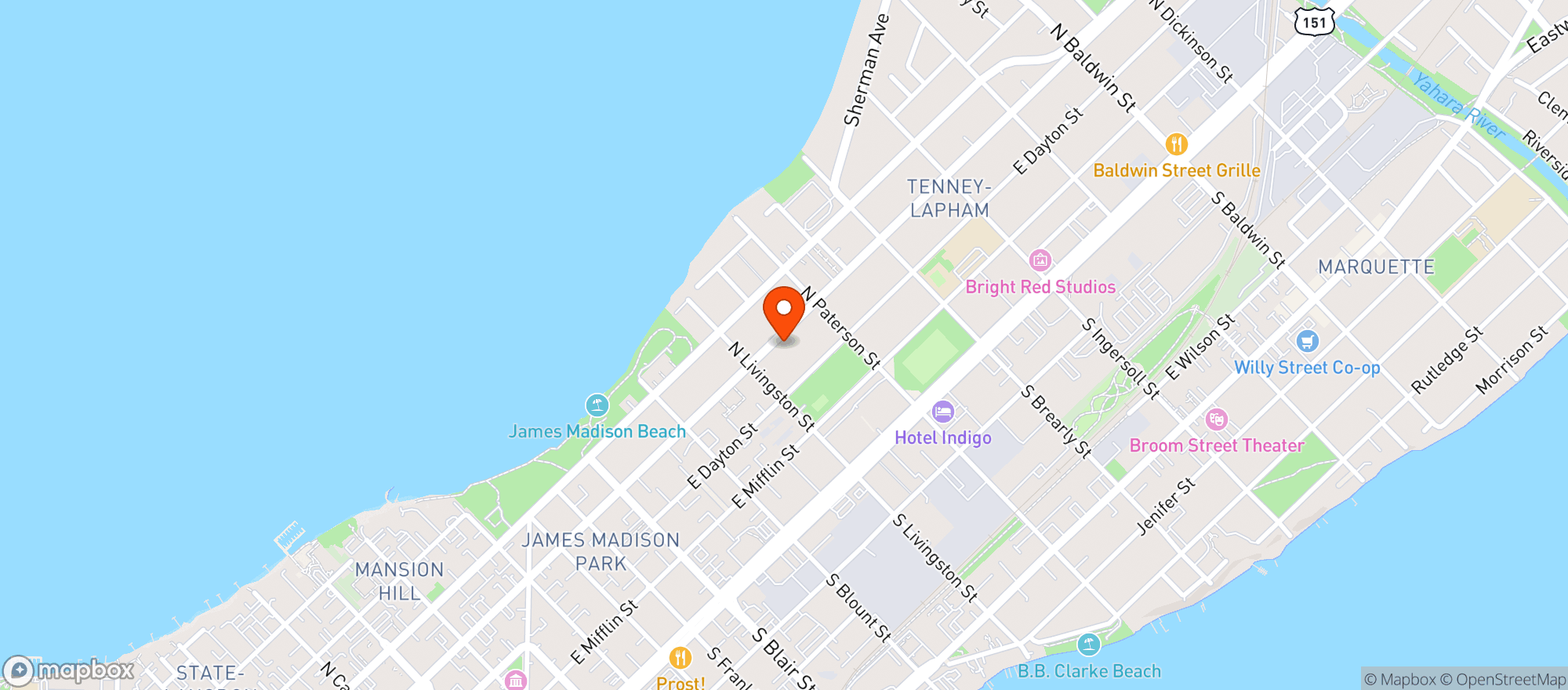 Map showing Robin Room