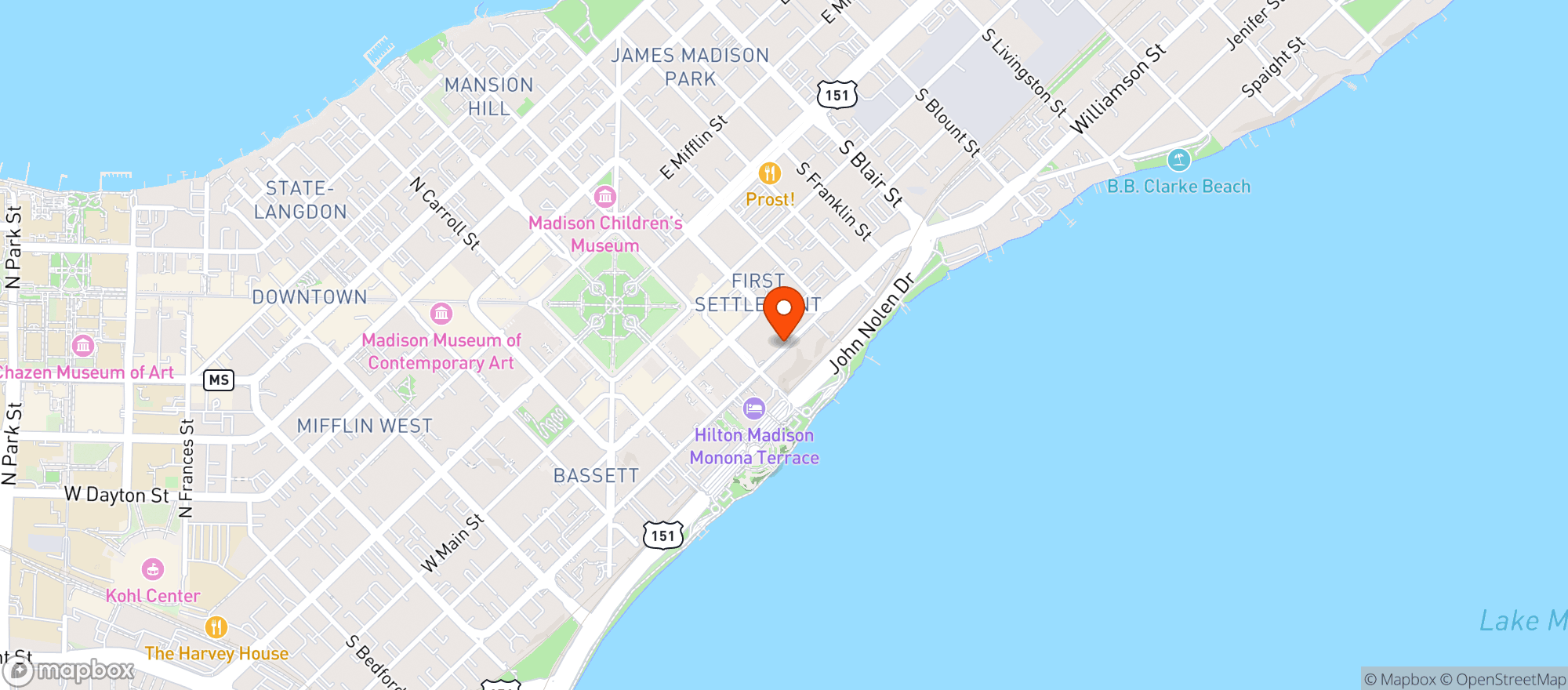 Map showing Tempest Llc