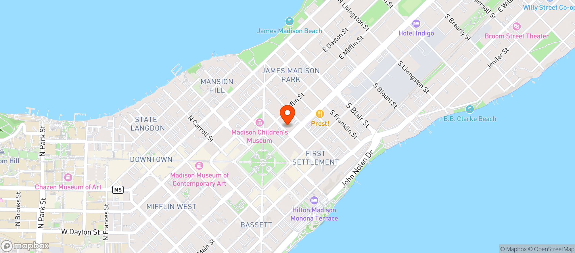 Map showing Eno Vino Downtown Llc