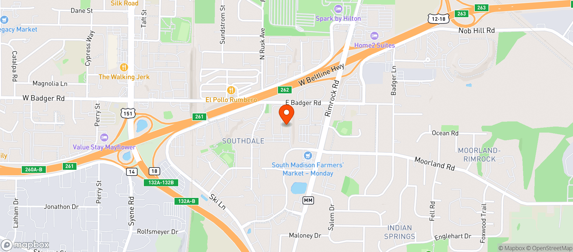Map showing Delta Beer Lab