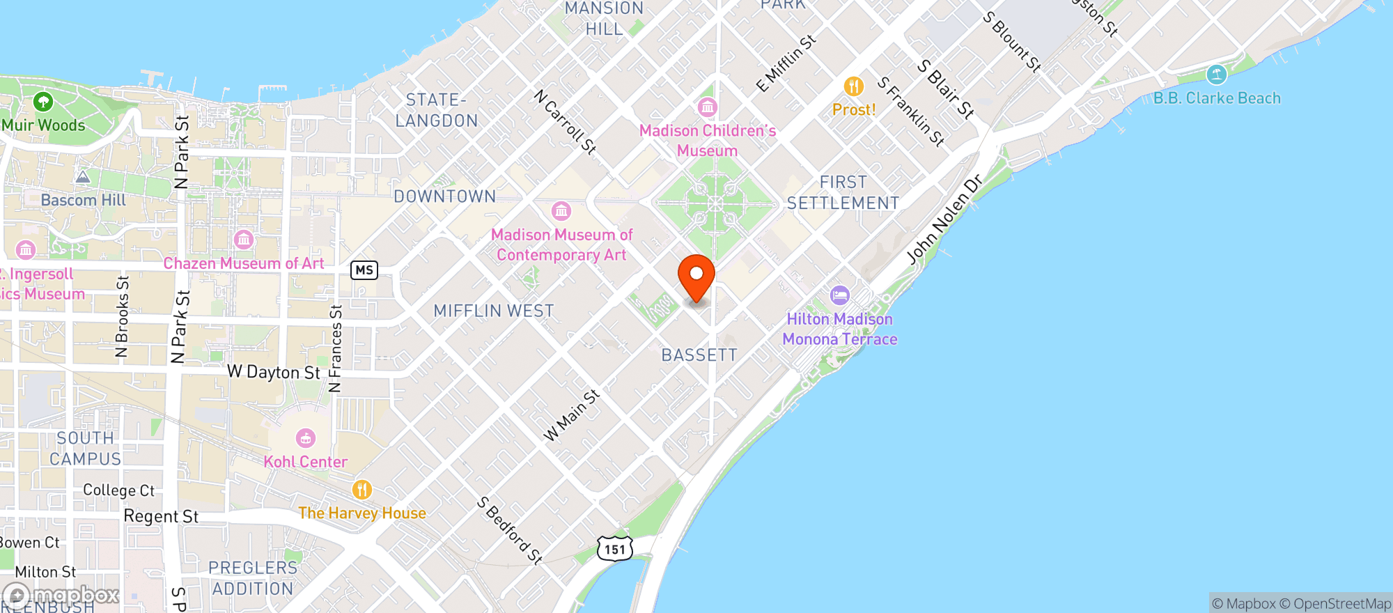 Map showing Gamma Ray Bar