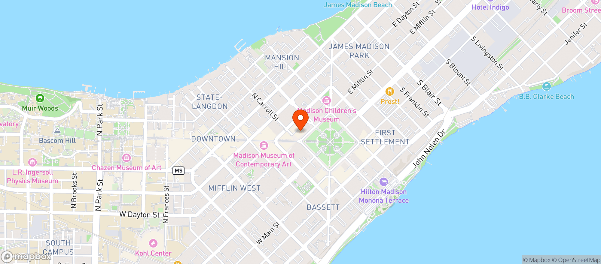 Map showing The Coopers Tavern
