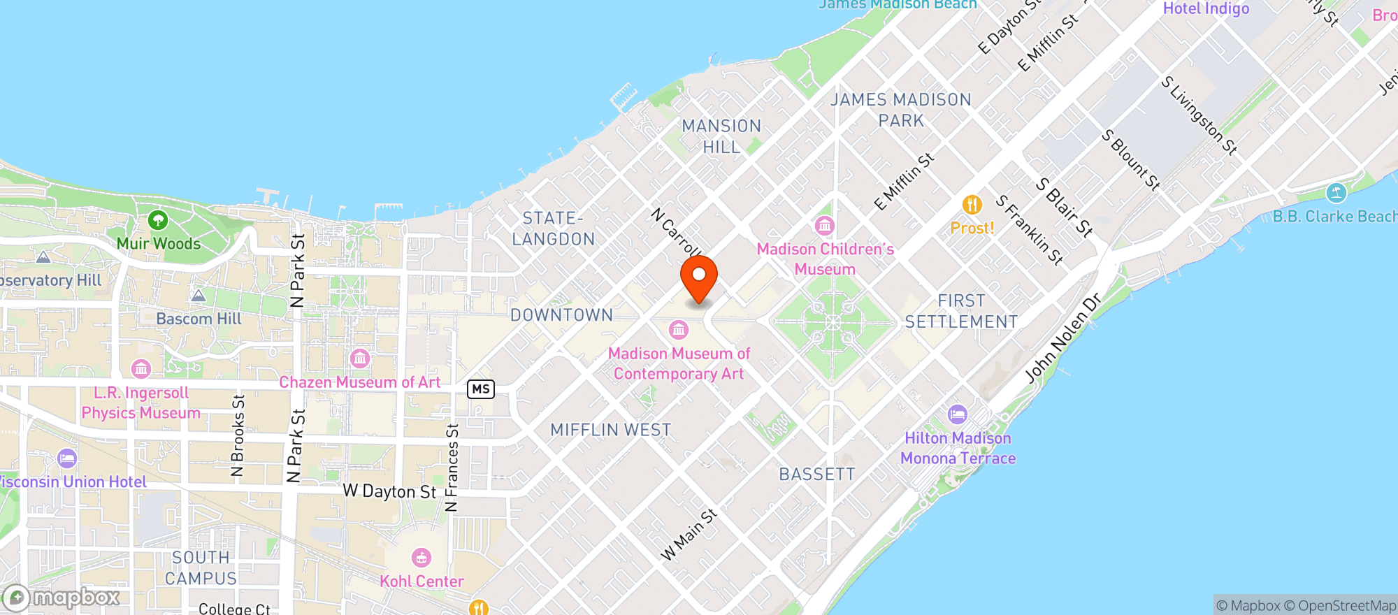 Map showing Pauls Club