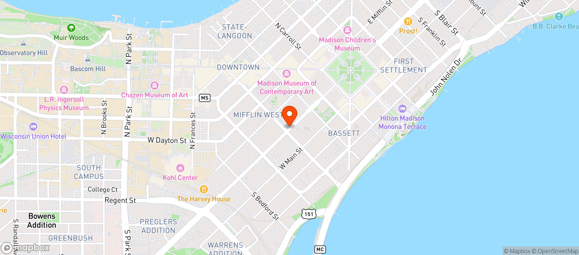Map showing Maharani Indian Restaurant