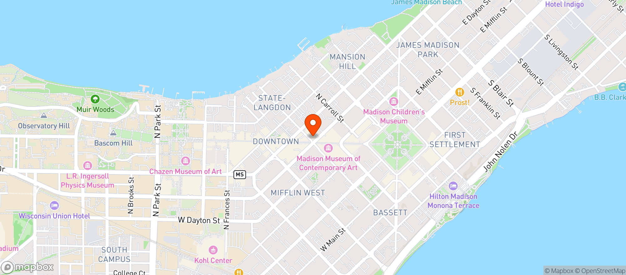 Map showing Baked Wings & Things
