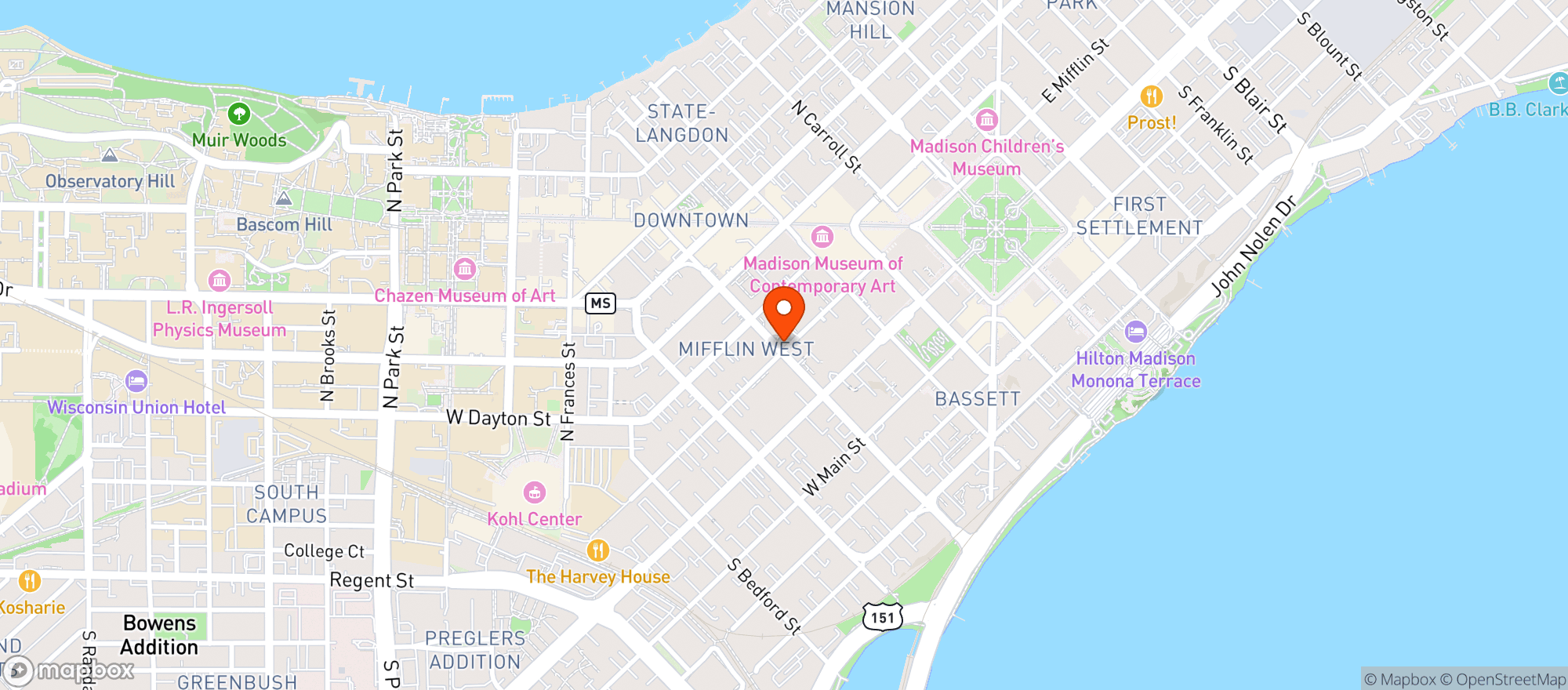 Map showing Capitol Centre Market