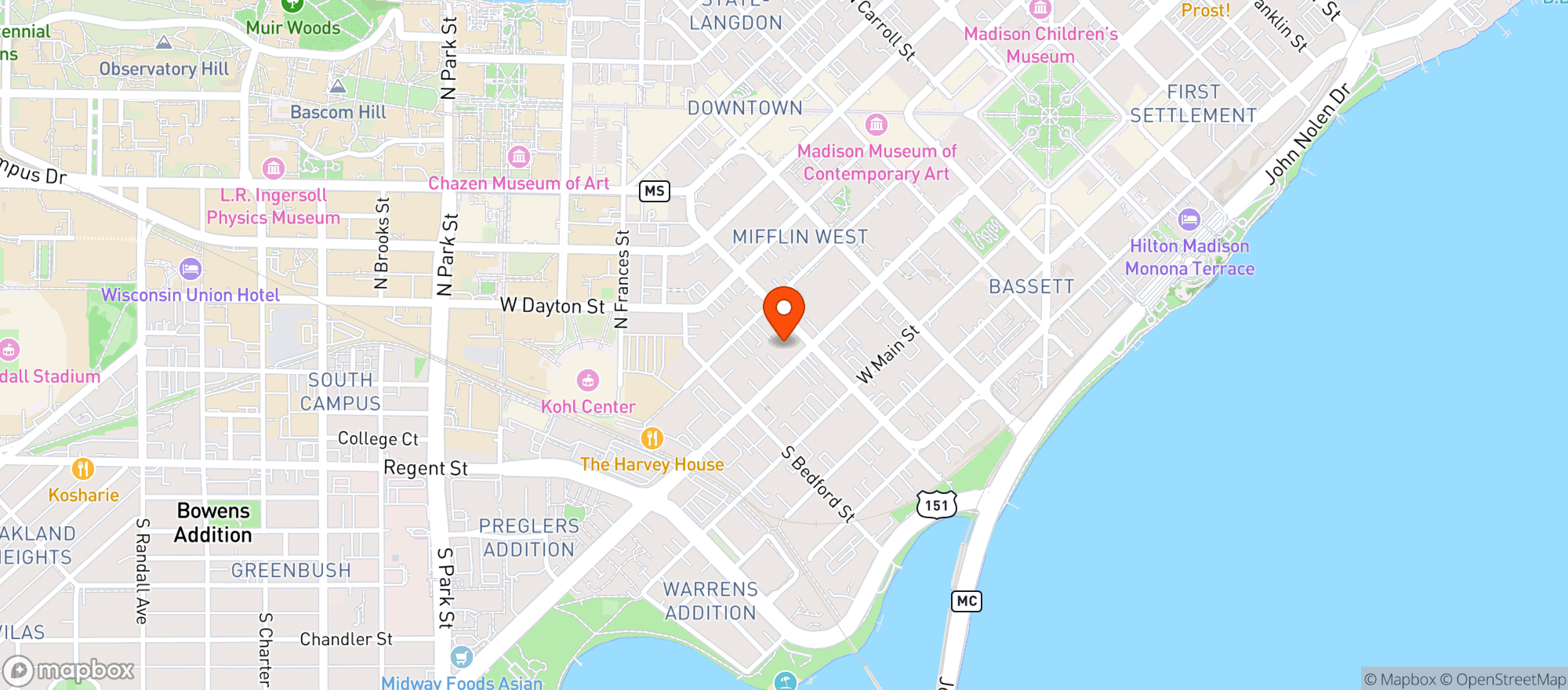 Map showing Nitro Beverage Lounge