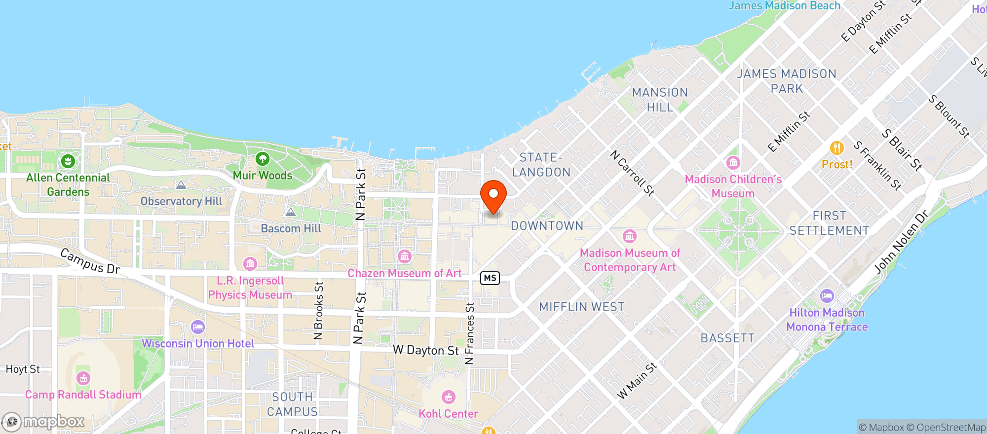 Map showing Whiskey Jacks Saloon