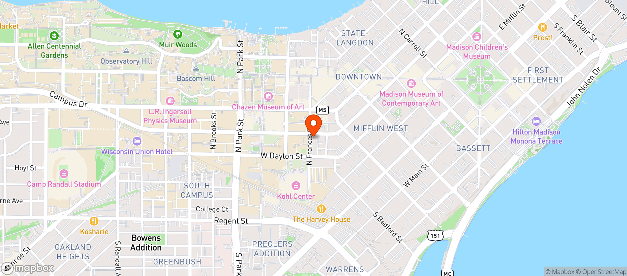 Map showing Nitty Gritty