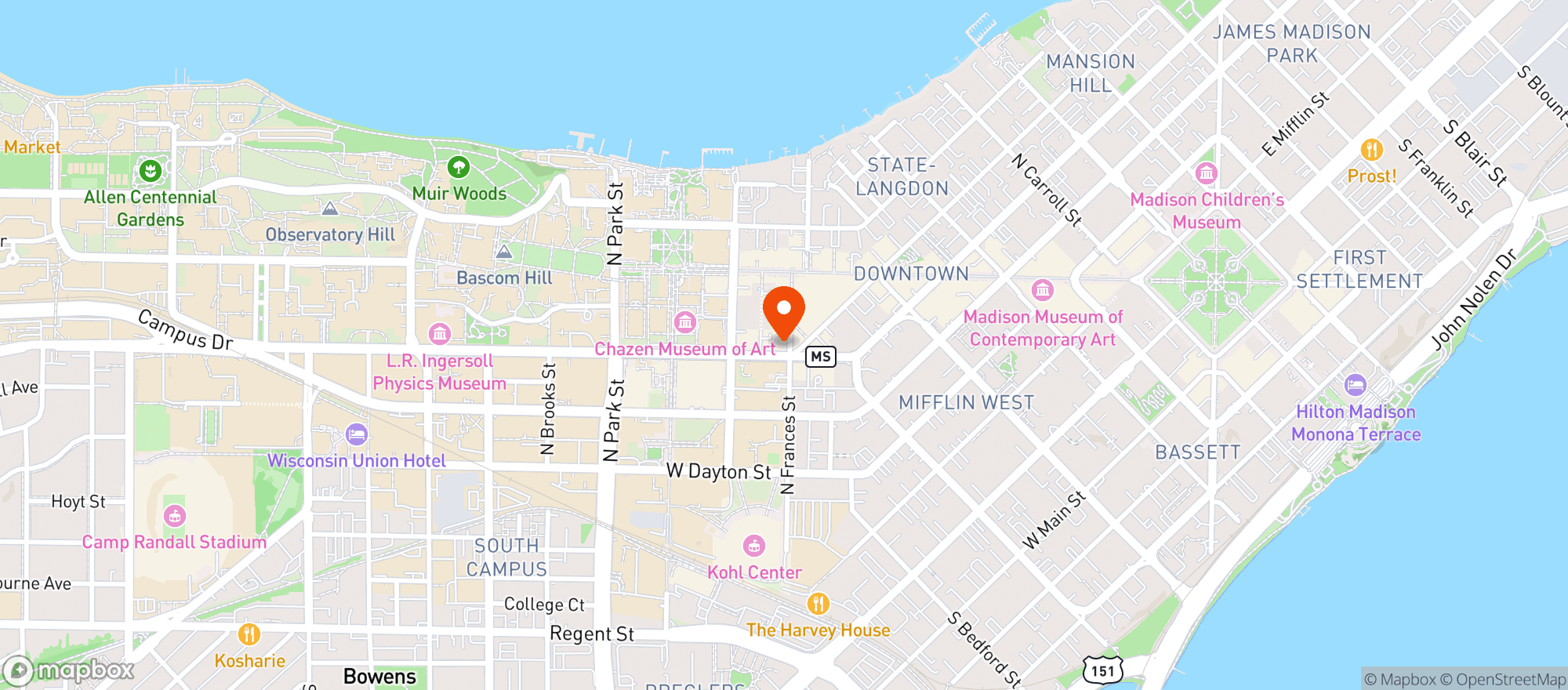 Map showing Wando S