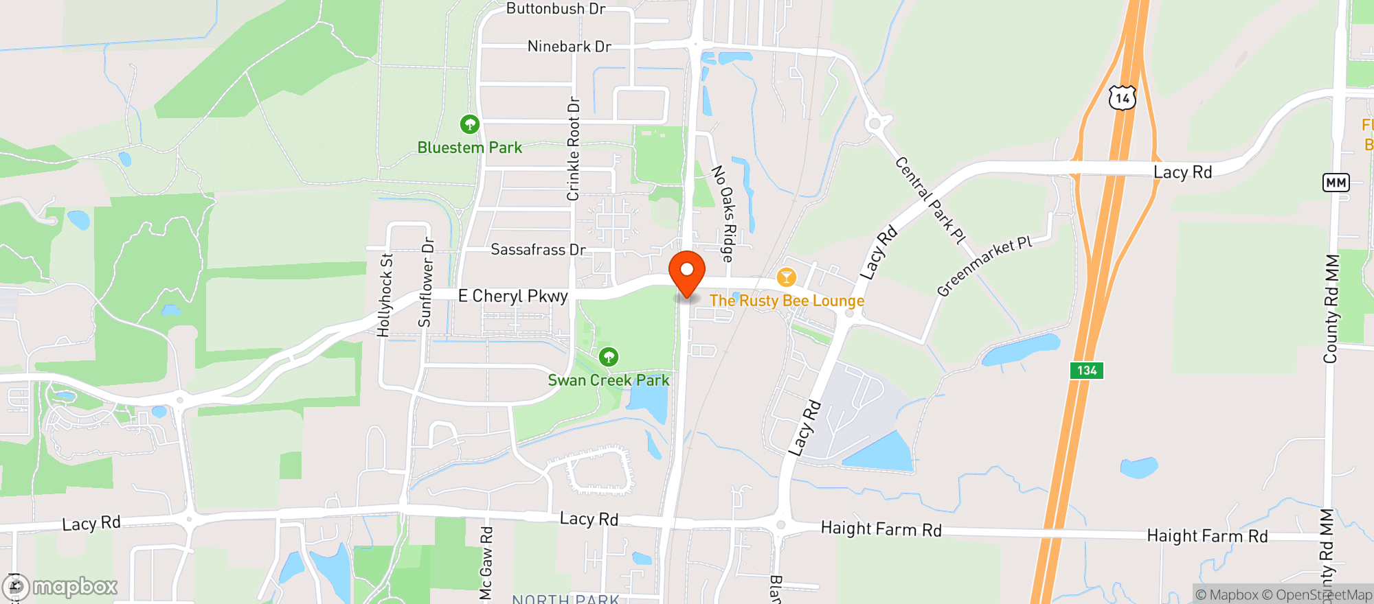 Map showing Kwik Trip