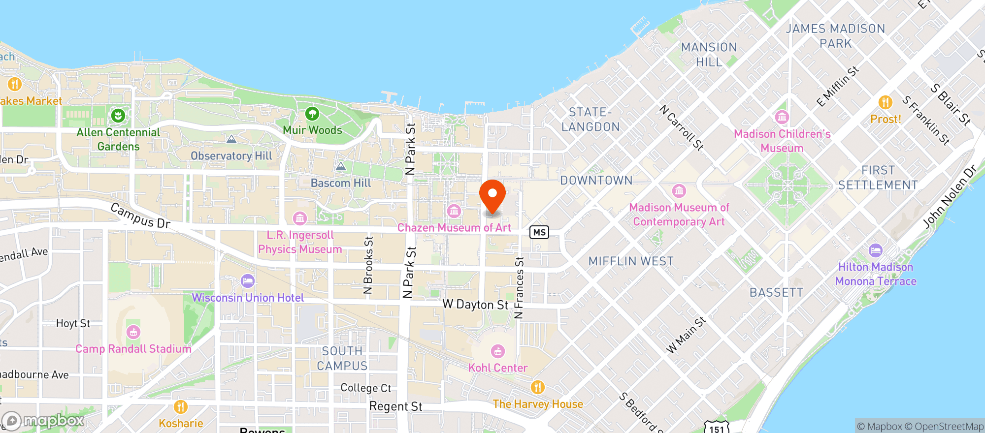 Map showing Churchkey Bar & Grill