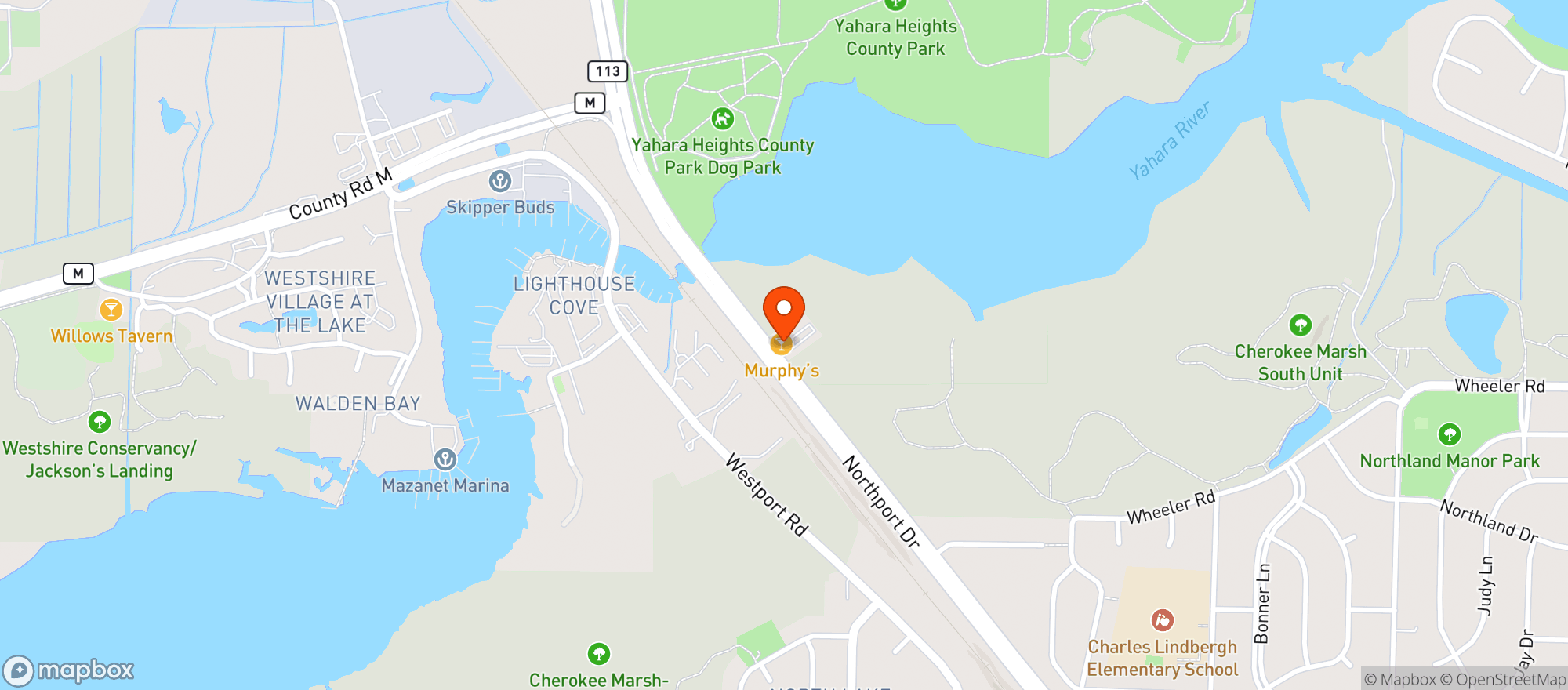 Map showing Murphy's Bar & Restaurant