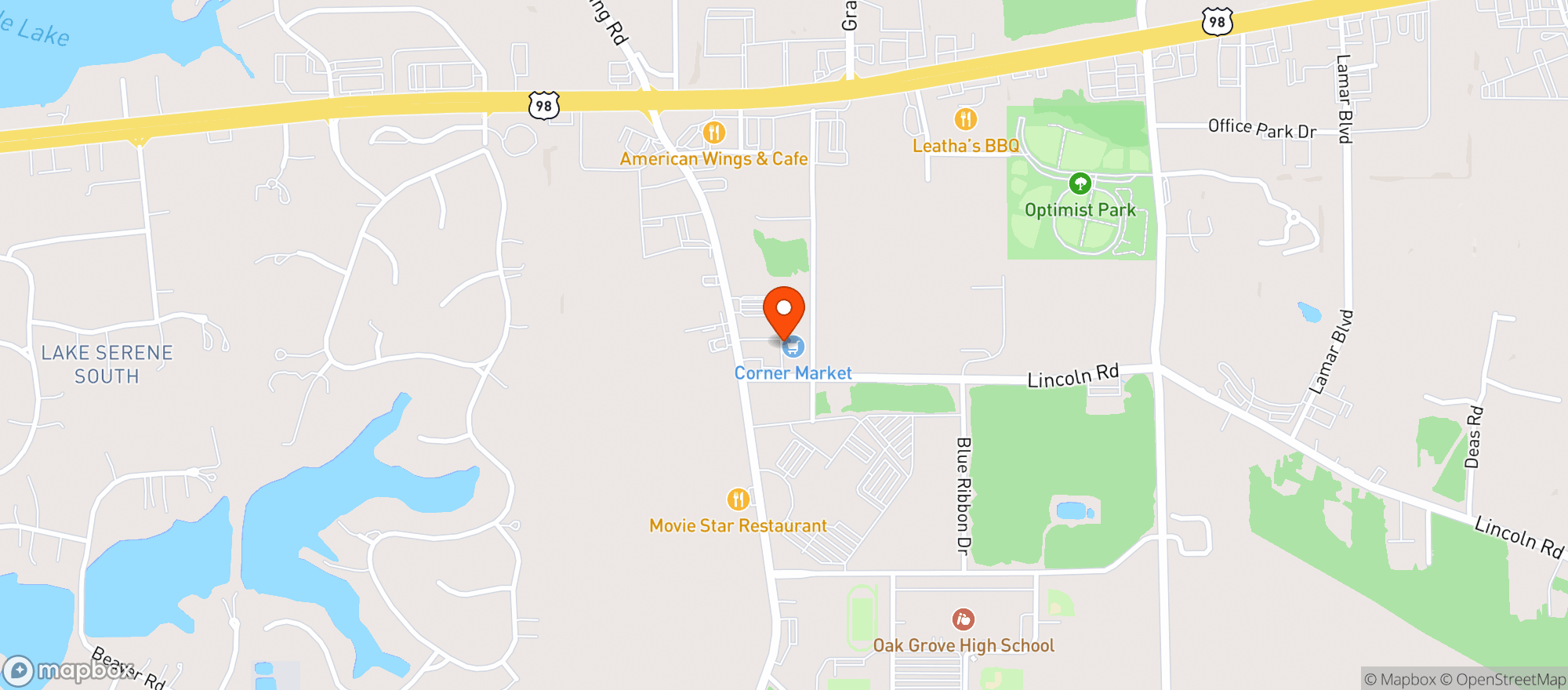 Map showing Dollar Tree #9827