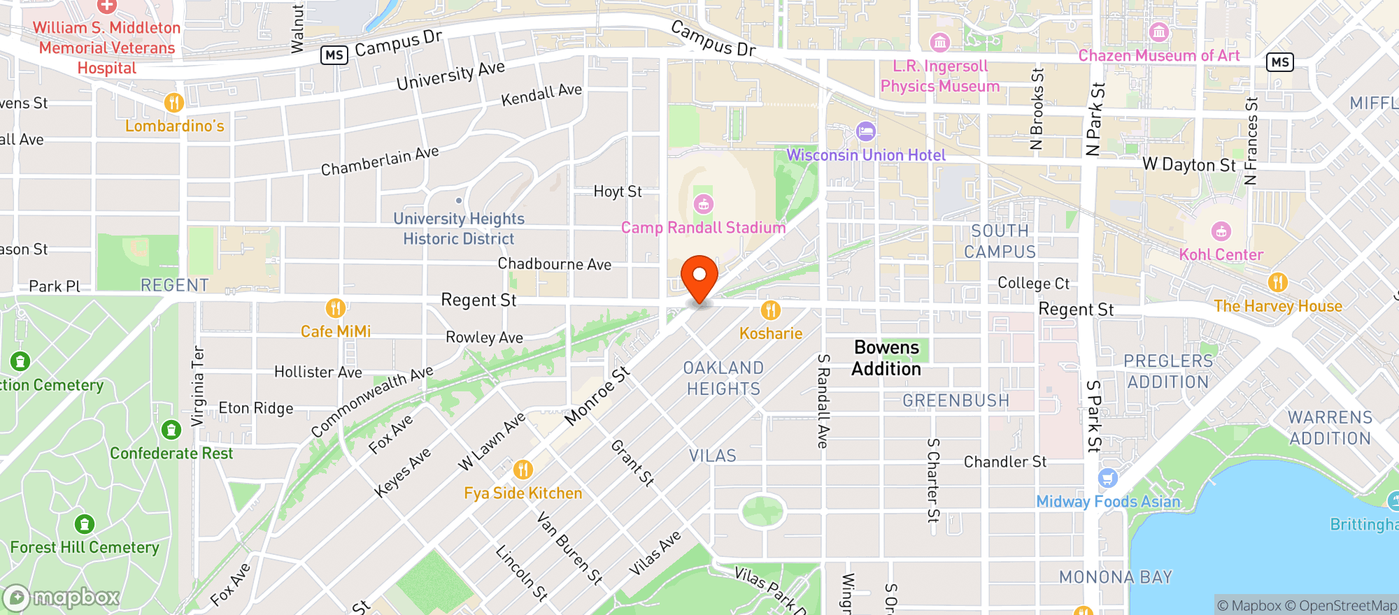 Map showing Camp Cantina
