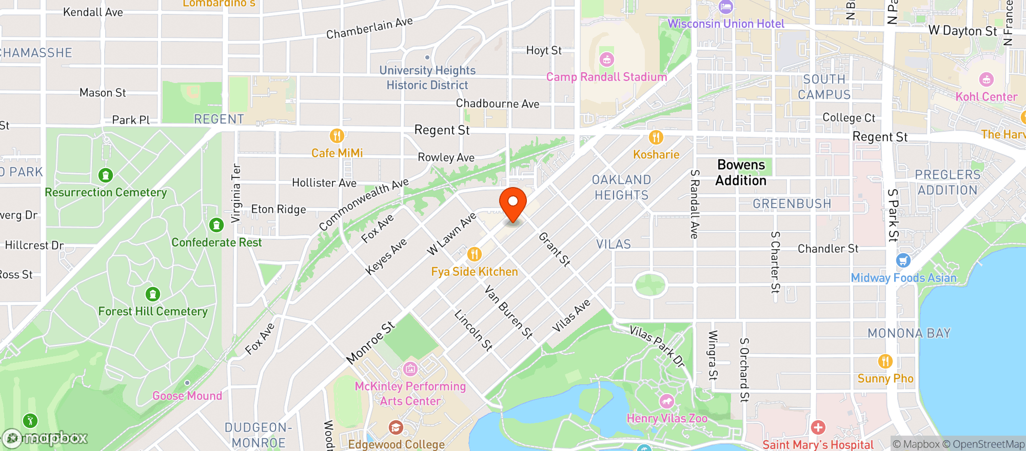 Map showing Barriques - Monroe St