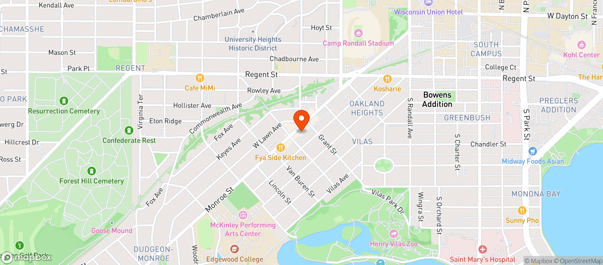 Map showing Kettle Black Kitchen