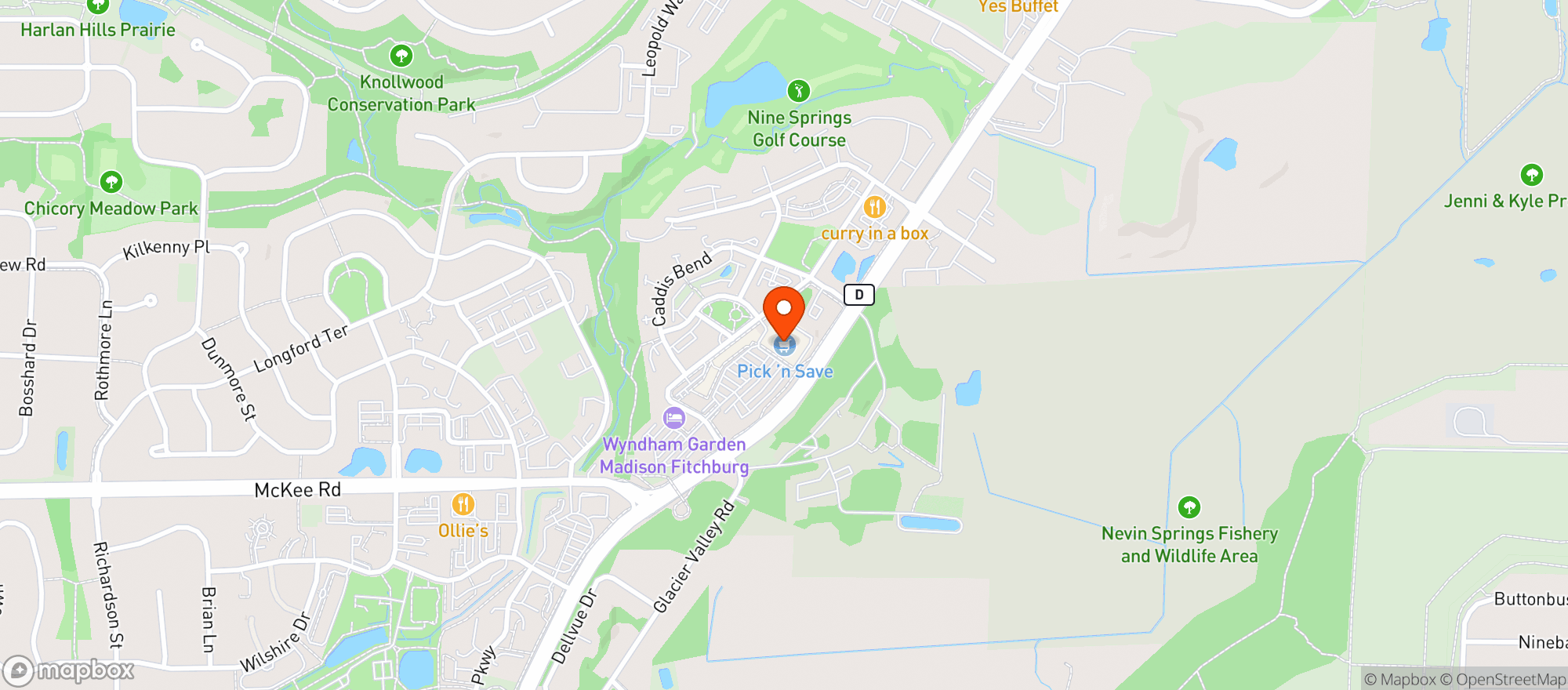 Map showing Pick N Save #182
