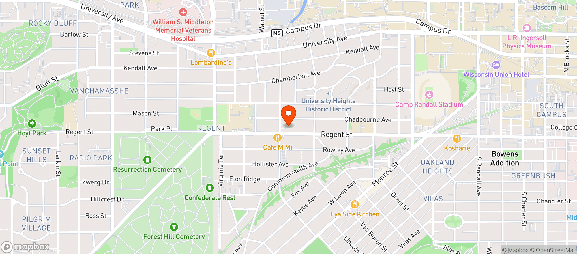 Map showing Glou Glou Wine Bar