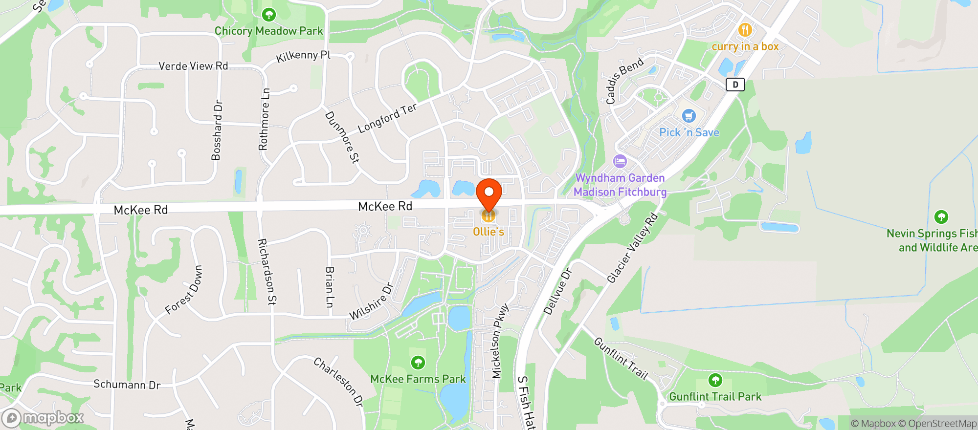 Map showing Ollie S