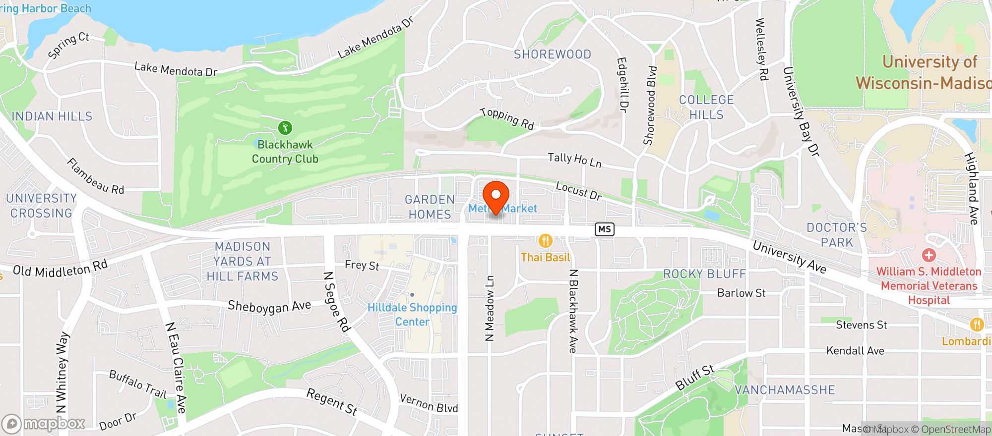 Map showing Steve's Wine Market