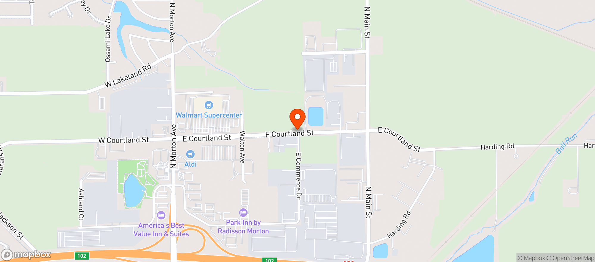 Map showing Walmart Supercenter #5157