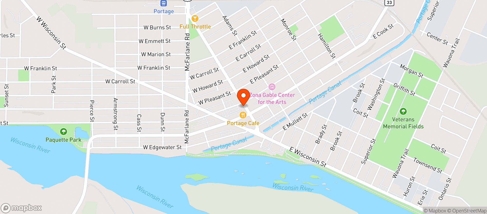 Map showing Jj S Bar And Grill