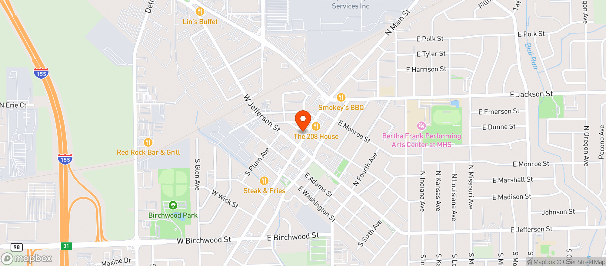 Map showing THE OFFICE