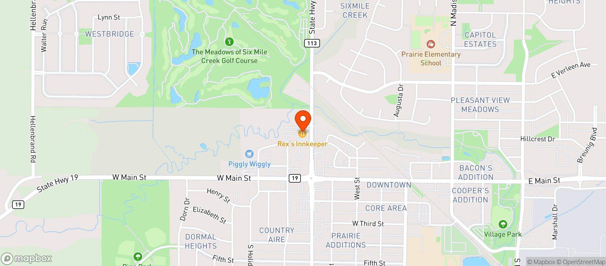 Map showing Rexs Innkeeper