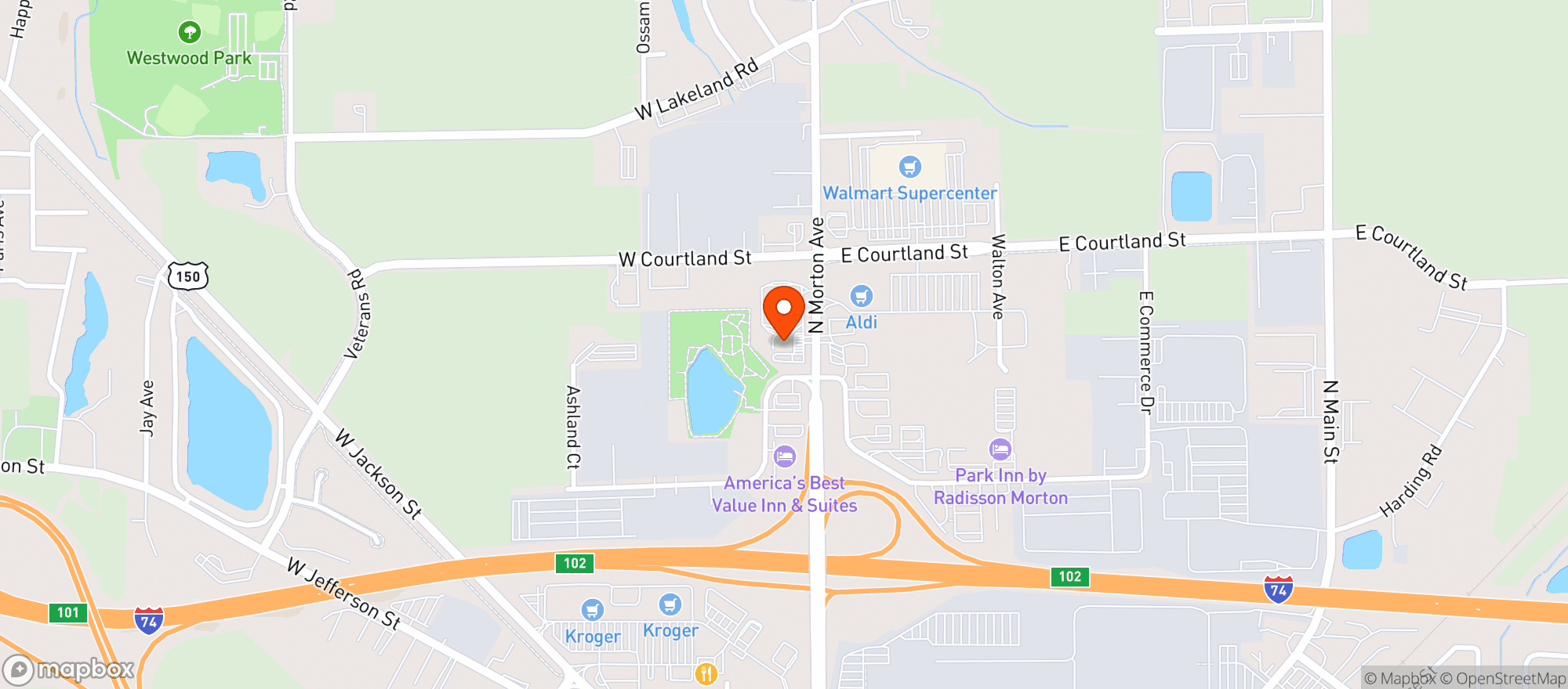 Map showing CIRCLE K #4701424
