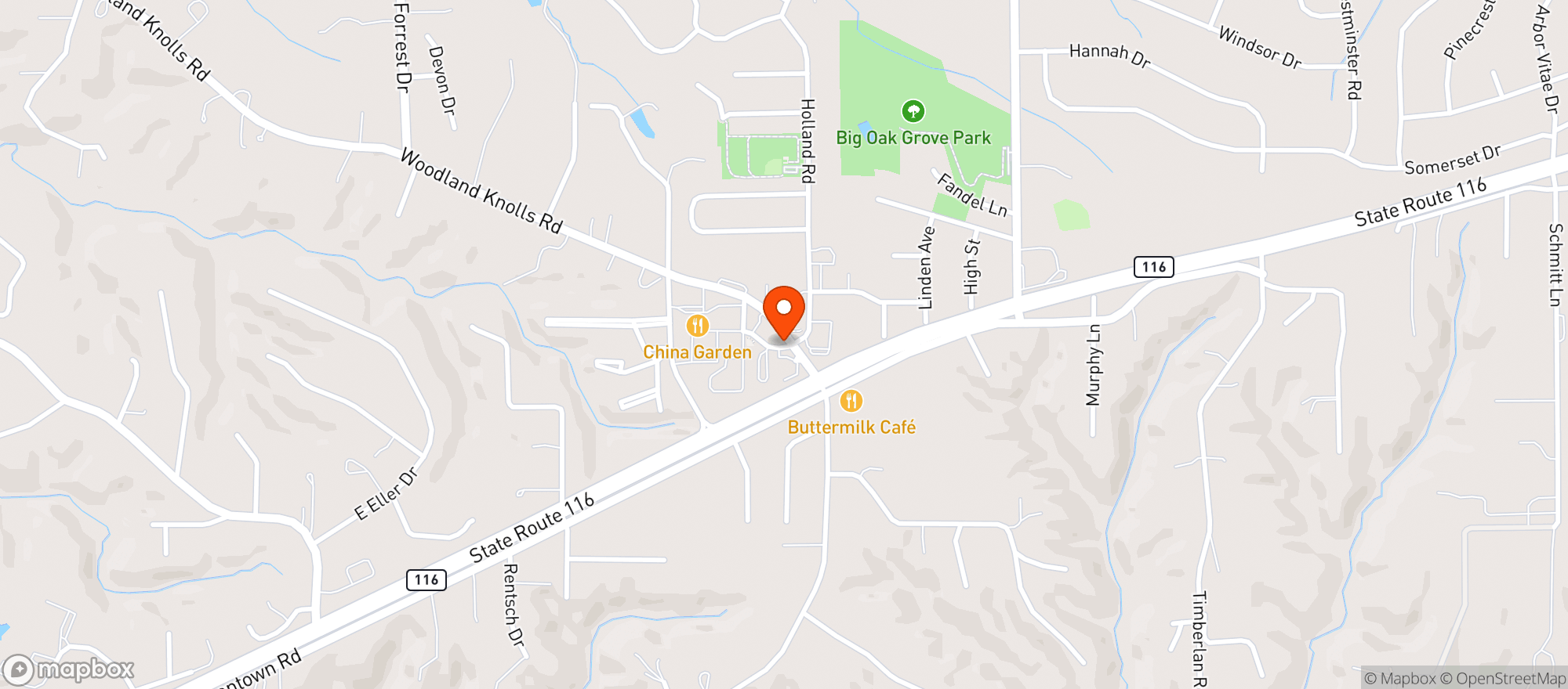 Map showing The Liquor Shoppe