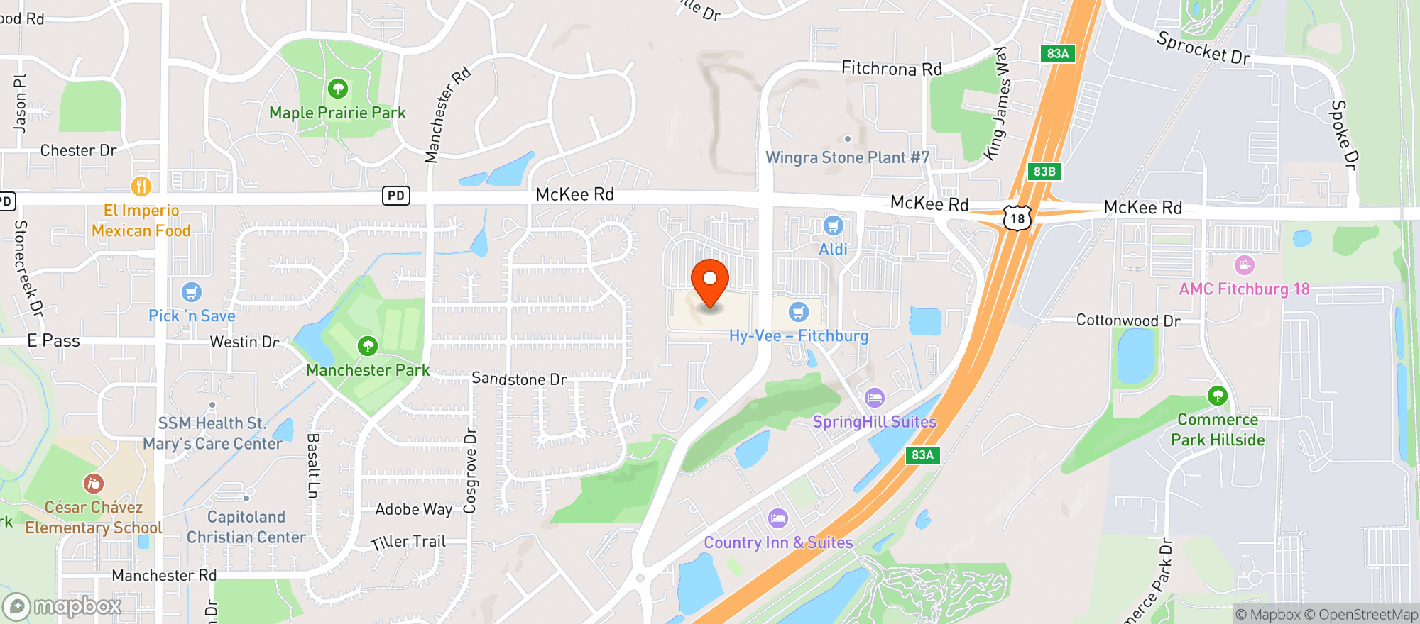 Map showing Target