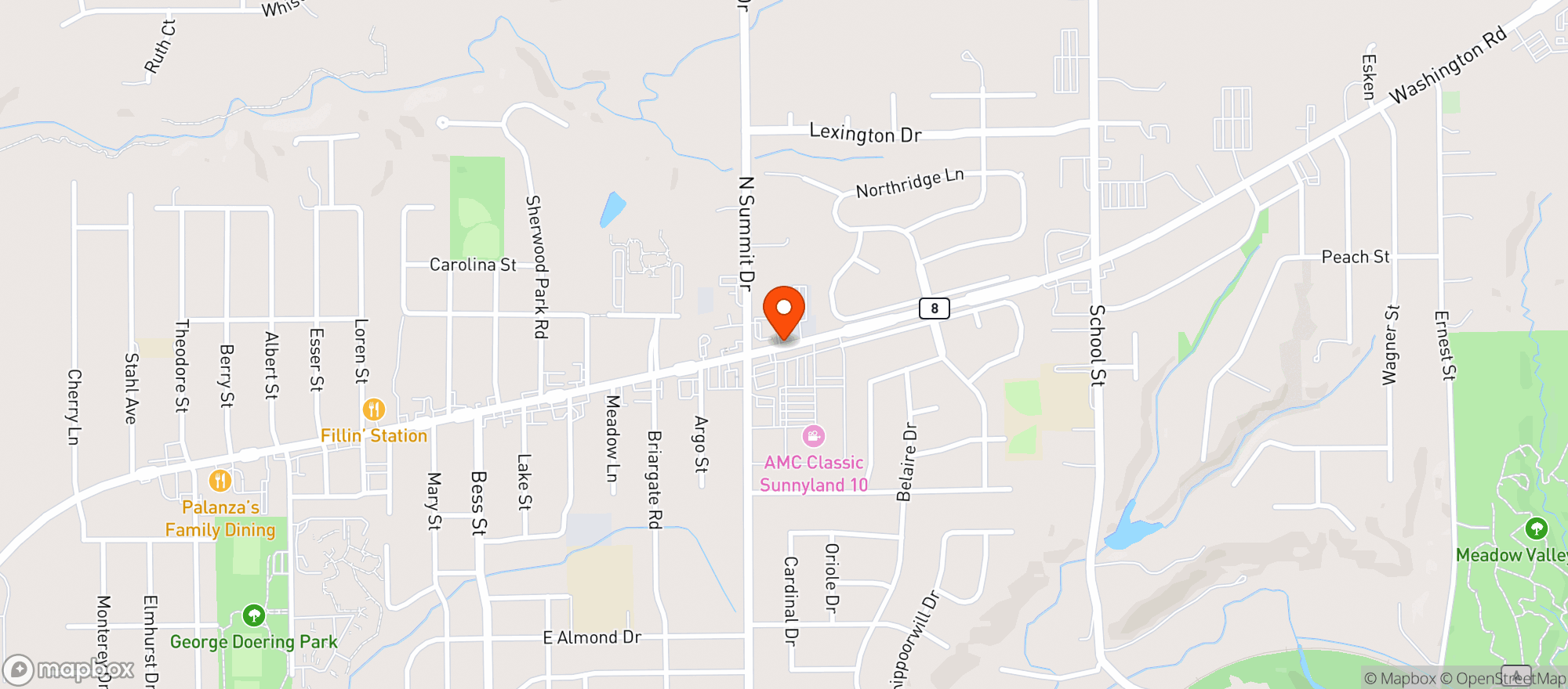 Map showing King Smoke Shop