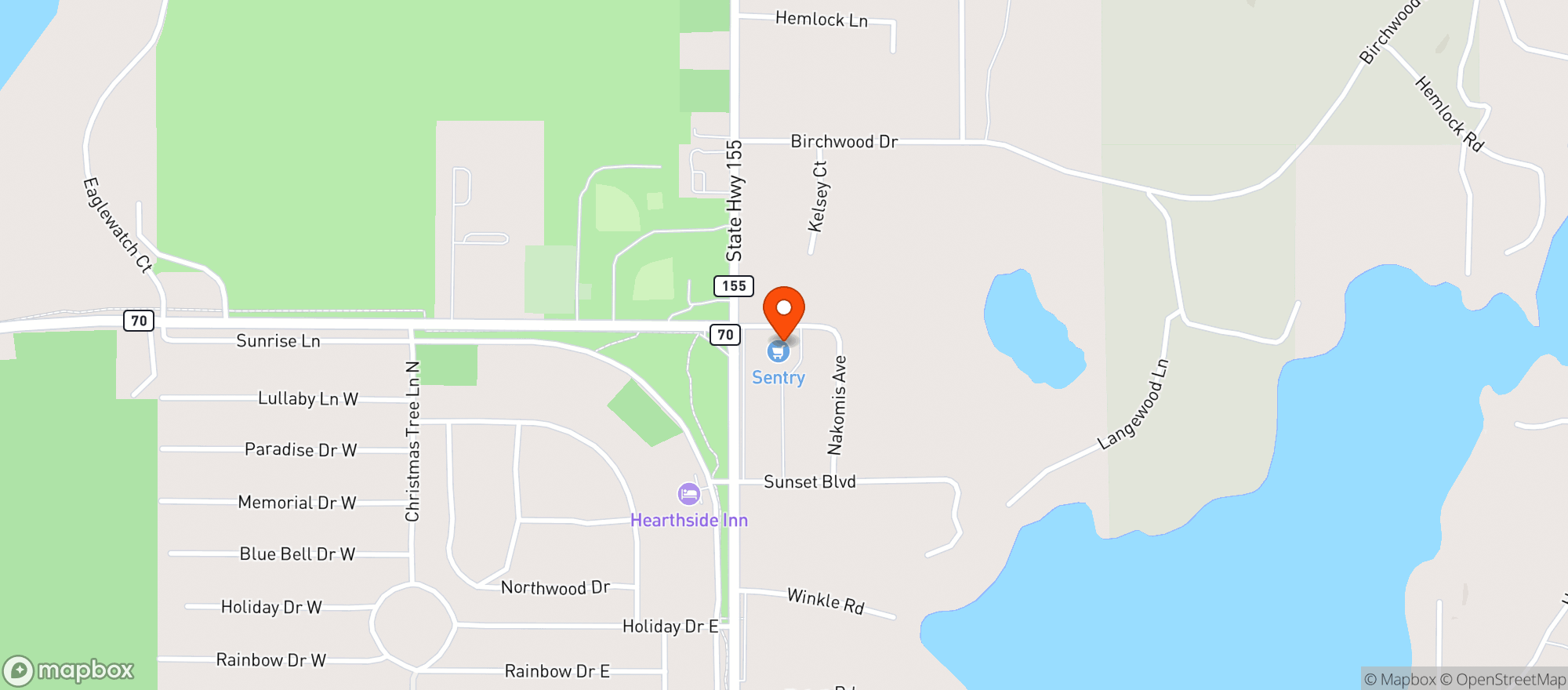Map showing Camp'S Fresh Market