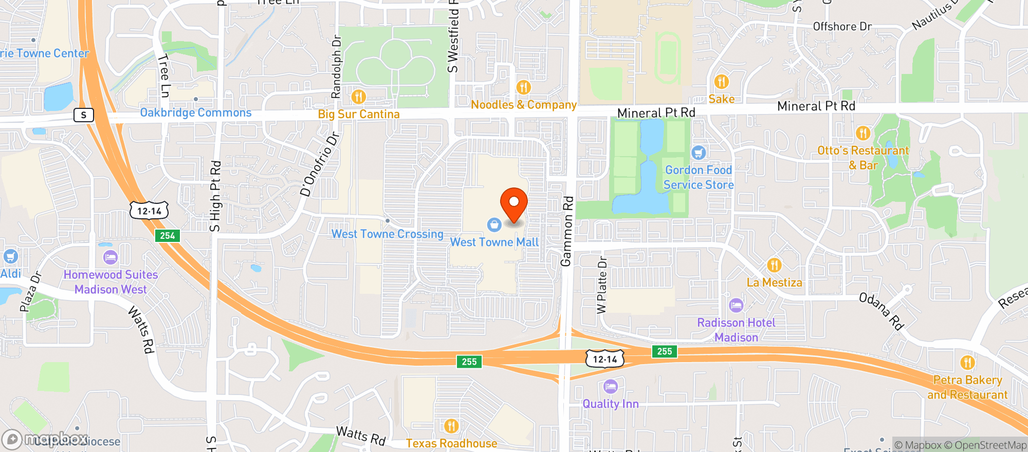Map showing Gnc