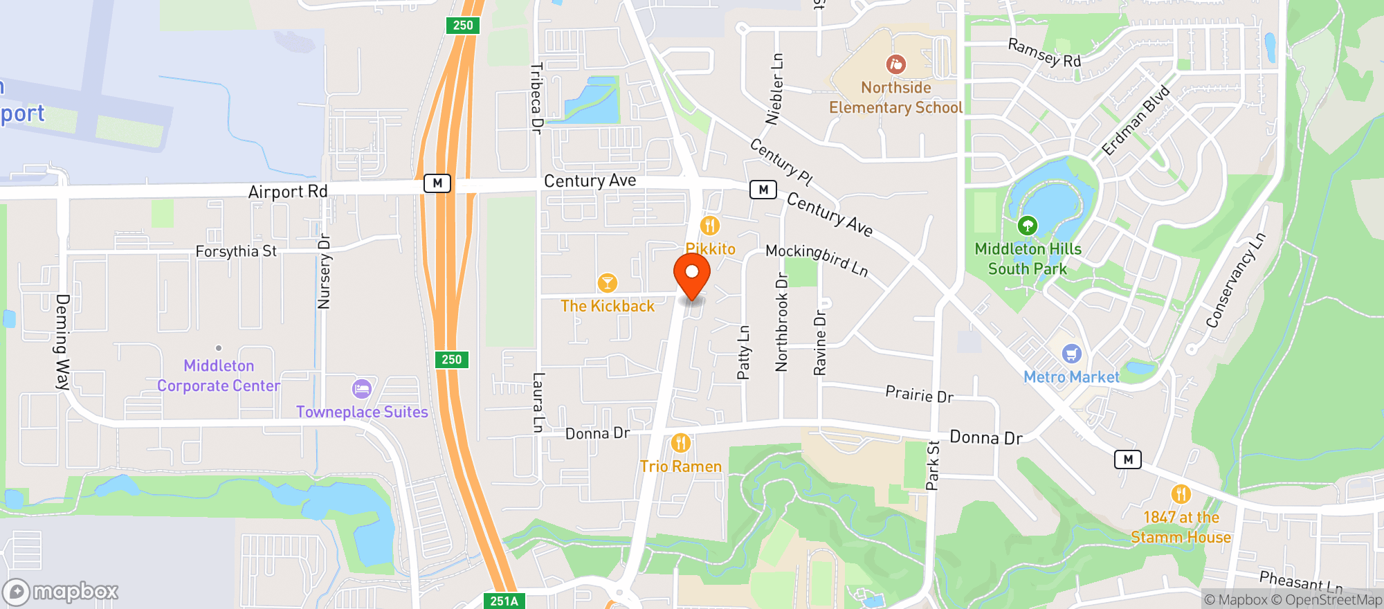 Map showing O?CONNELLS GOOD NEIGHBOR LIQUOR
