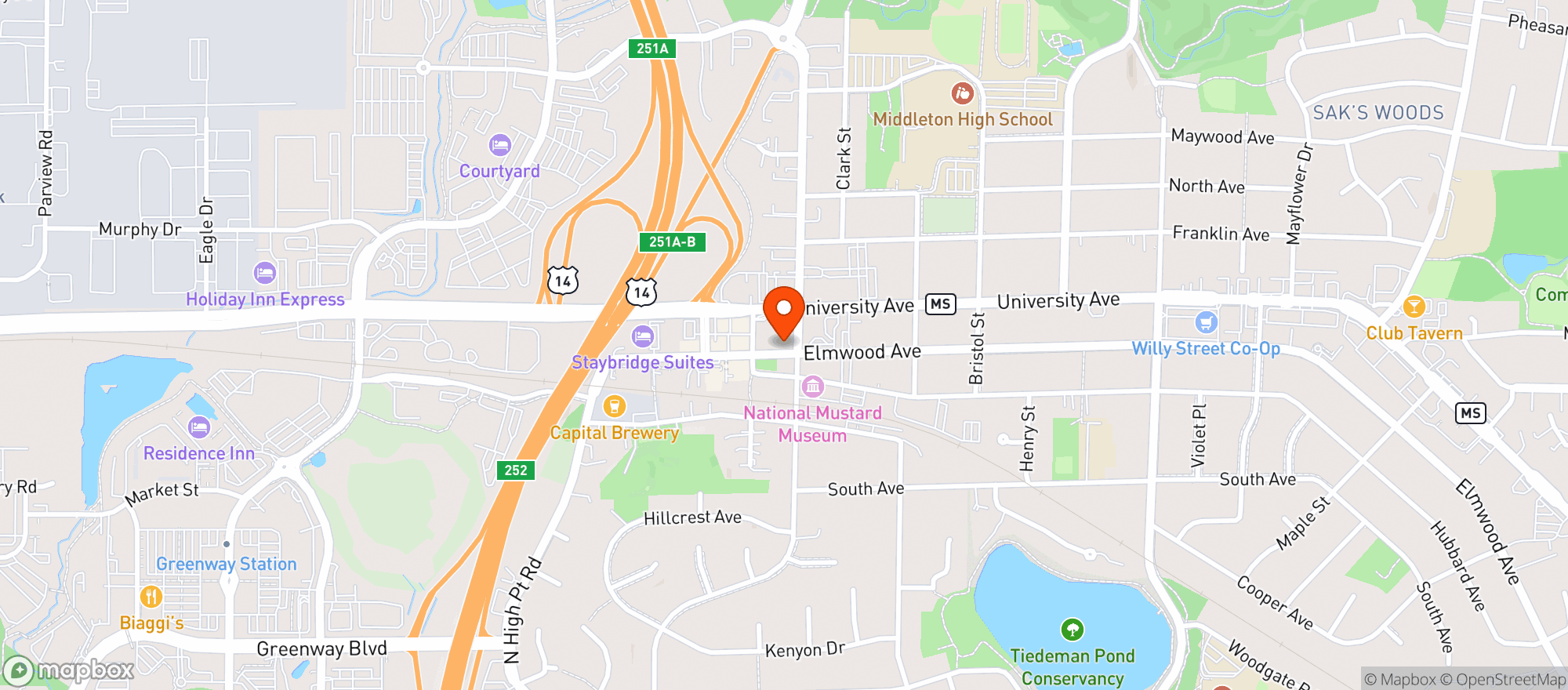 Map showing Free House