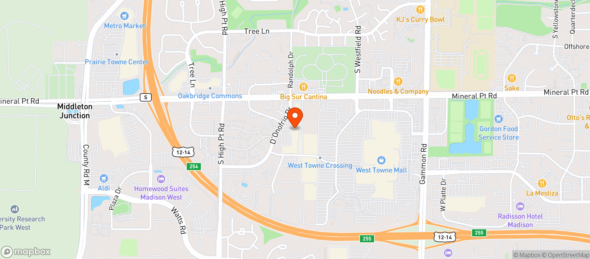 Map showing Hy-Vee Wine & Spirits #3