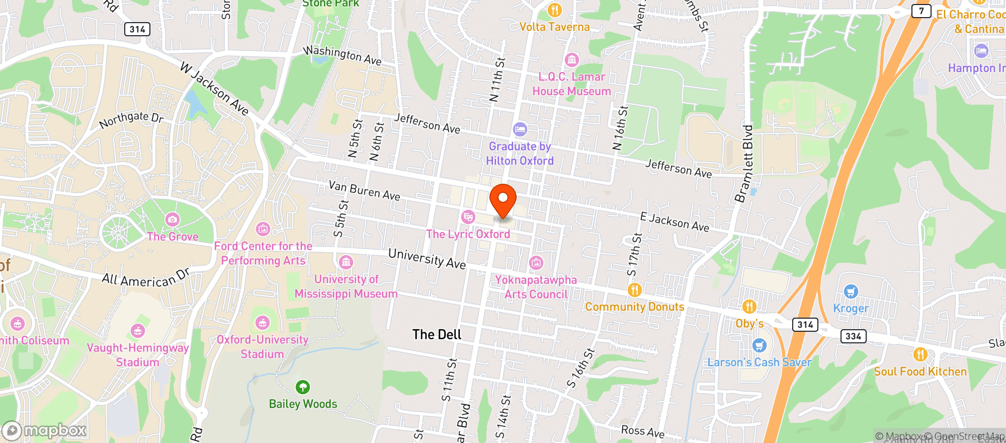 Map showing Proud Larrys