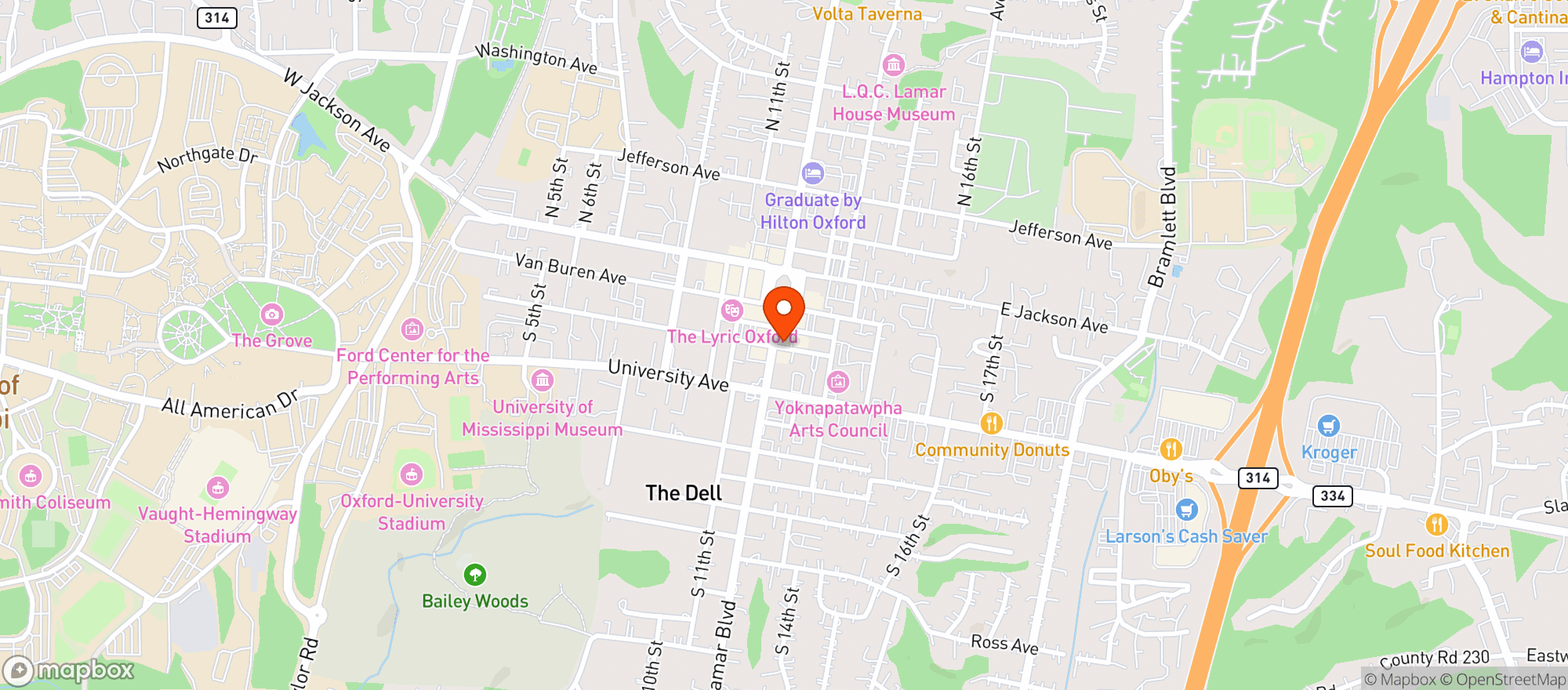 Map showing Moes Original Bbq