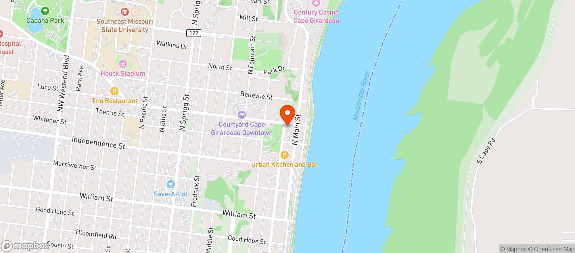 Map showing Minglewood Brewery Llc