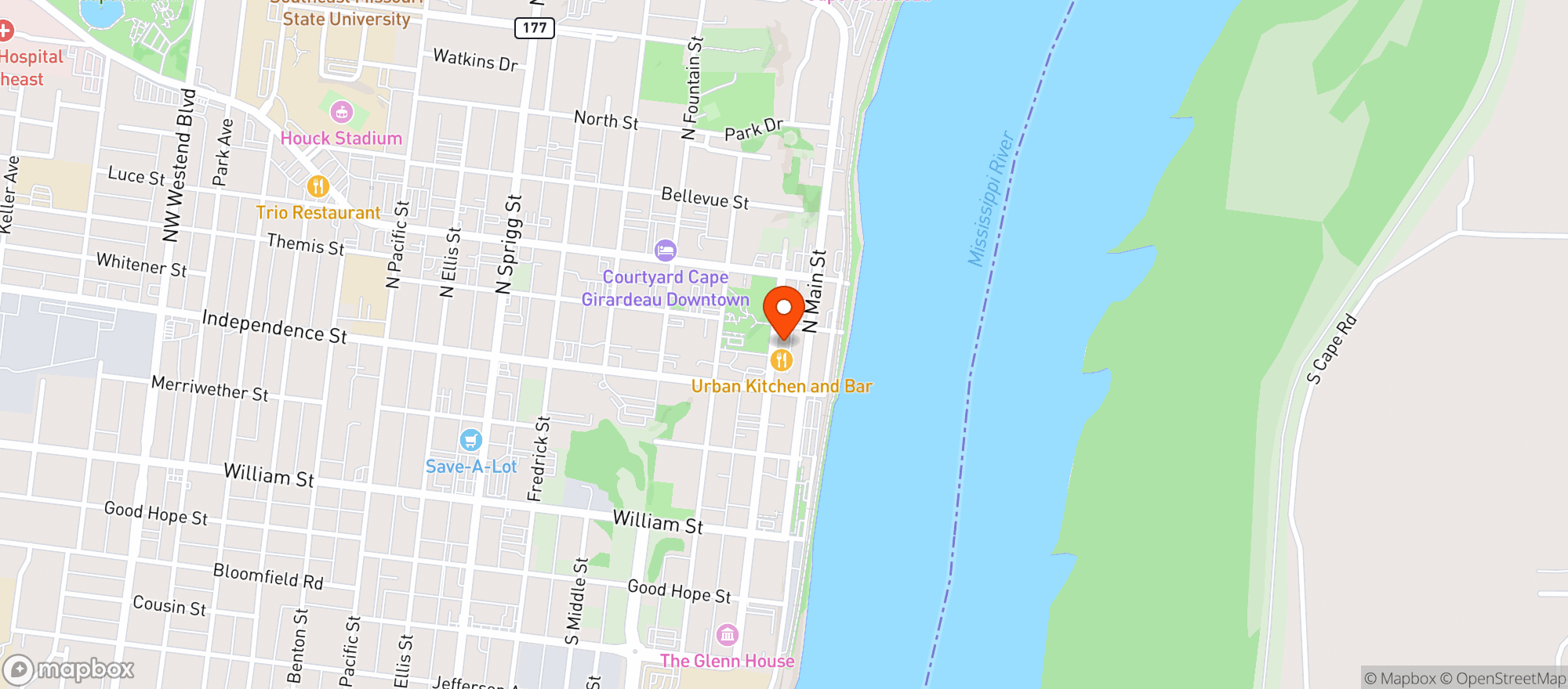 Map showing Blush Lounge Llc