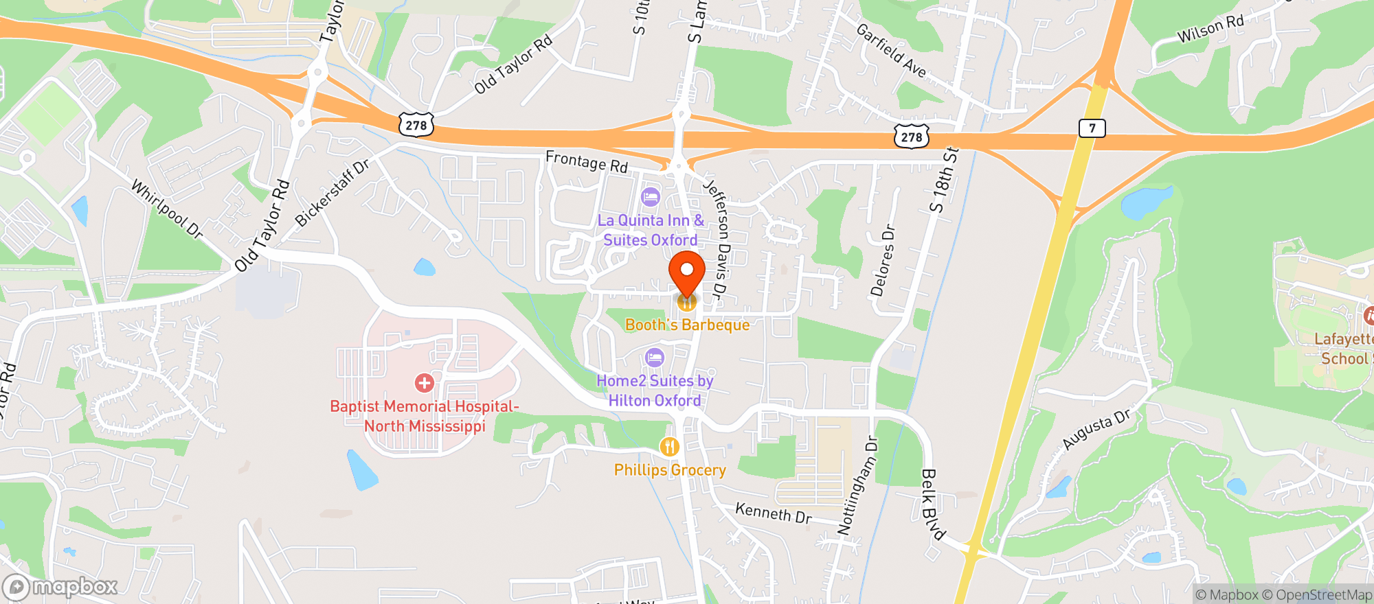 Map showing Lamar Yard