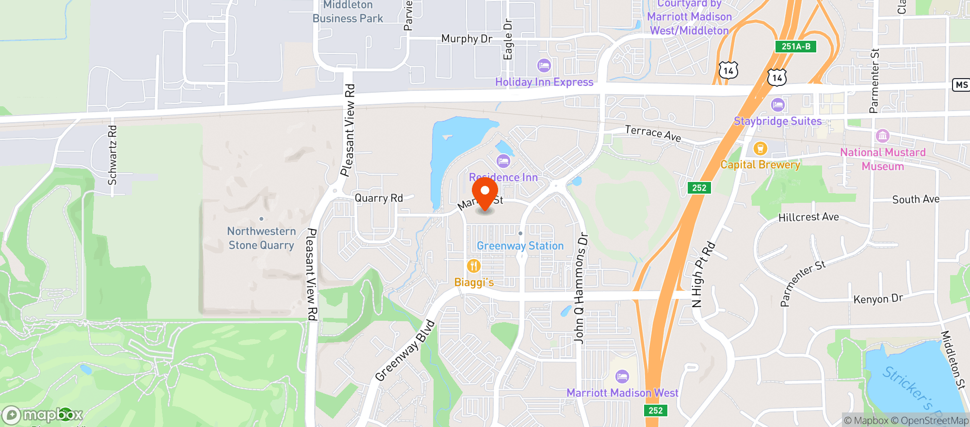 Map showing World Market Middleton